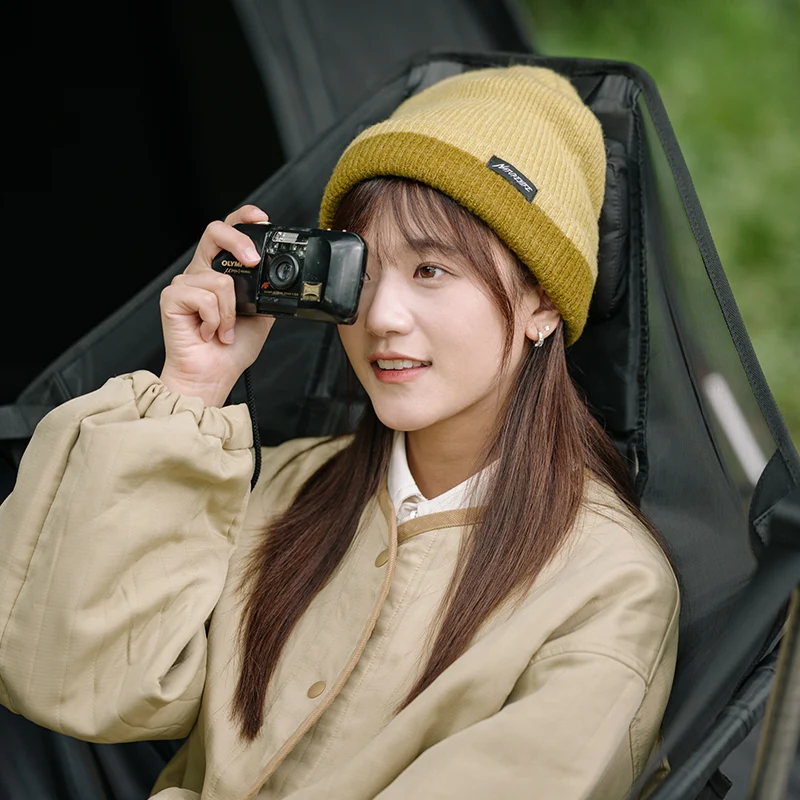 Naturehike Wool Knitting Cap Double Layer Winter Outdoor Sports Thickened Cold Protection Warm Fold Over Hat Comfortable Elastic Sports Caps Wool Knitted Hat