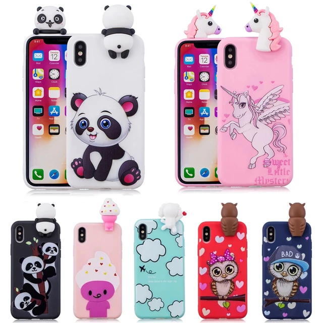 Capa para Apple iPhone 3D com desenho fofo Panda, 5.5 Inch, iPhone 6 Plus/  6s Plus