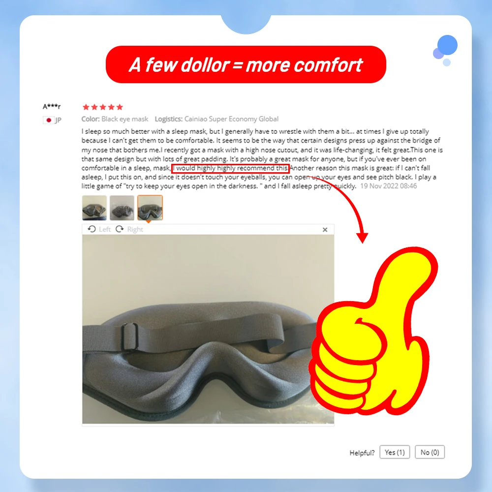 100% Blackout 3D Sleep Mask Breathable Eye Patch Memory Foam Eye Shade Blindfold Mask for Sleep Slaapmasker Relax Sleeping Aid