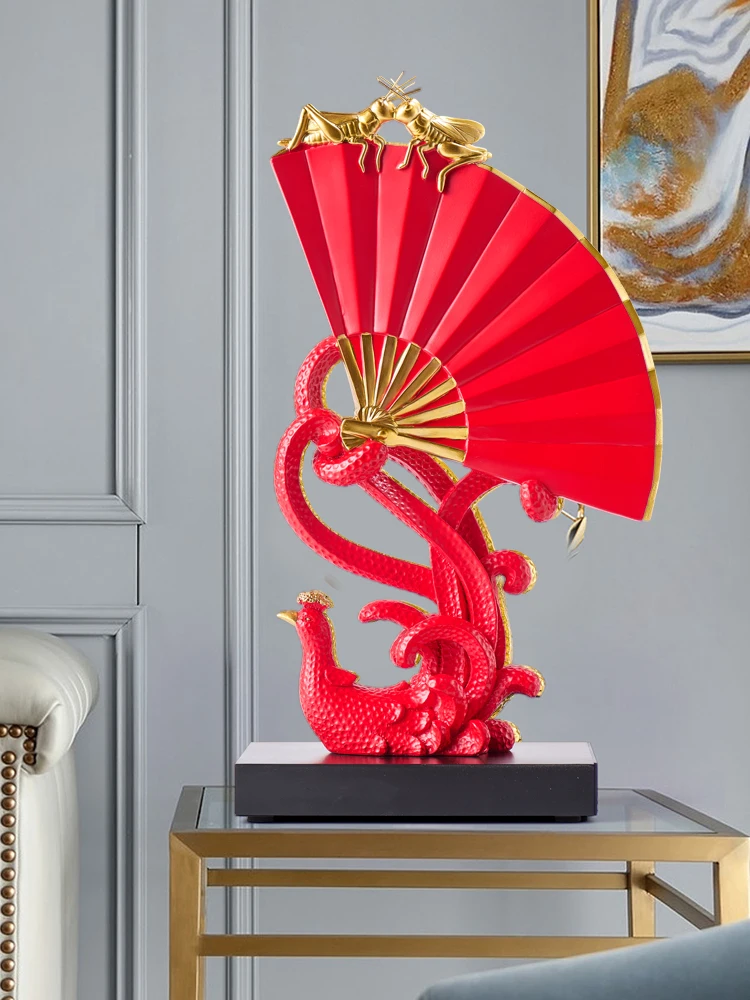 

Украшения скульптуры Lucky Phoenix, роскошное фойе гостиной, украшение винного шкафа, статуя, домашний декор, свадебные подарки, индивидуальные