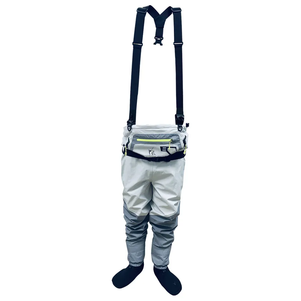 Men's Ultralight Convertible Waders Waterproof Breathable Chest Waist Stockingfoot Wading Pants Clothing for Fly Fishing Hunting