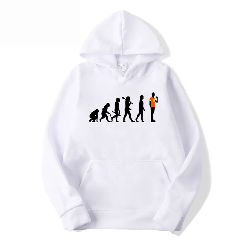 

Engraçado evolução humana hoodies das mulheres dos homens outono inverno harajuku moletom com capuz hip ho streetwear oversized