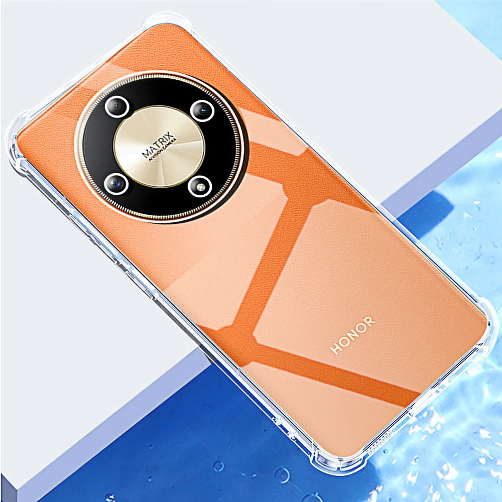 Shockproof Transparent Silicone Phone Case - Clear TPU Protective Back Cover