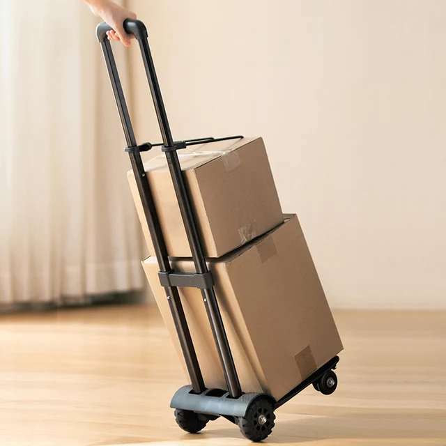 75 Kg Nagyteljesítményű, Összecsukható Kézi Zsákkerekű Kocsi Teherautó -Kosár Utazási Poggyász Bevásárló Kosár Hordozható Otthoni Autó