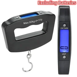 Portable LCD Digital Hanging Scale - 50kg/110lb Capacity for Travel, Luggage, and Fishing (Type 1 Hook    1pc)