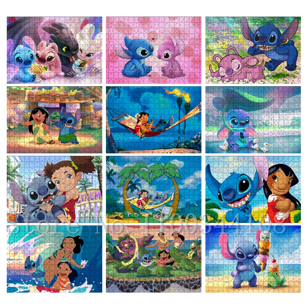 Disney Lilo & Stitch Puzzle 300/500/1000 Pieces Adult Puzzle