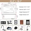 Black Kitchen Sink, Smart Waterfall Kitchen Sink  Drop in Kitchen Sink Workstation - 304 Stainless Steel Sink 5