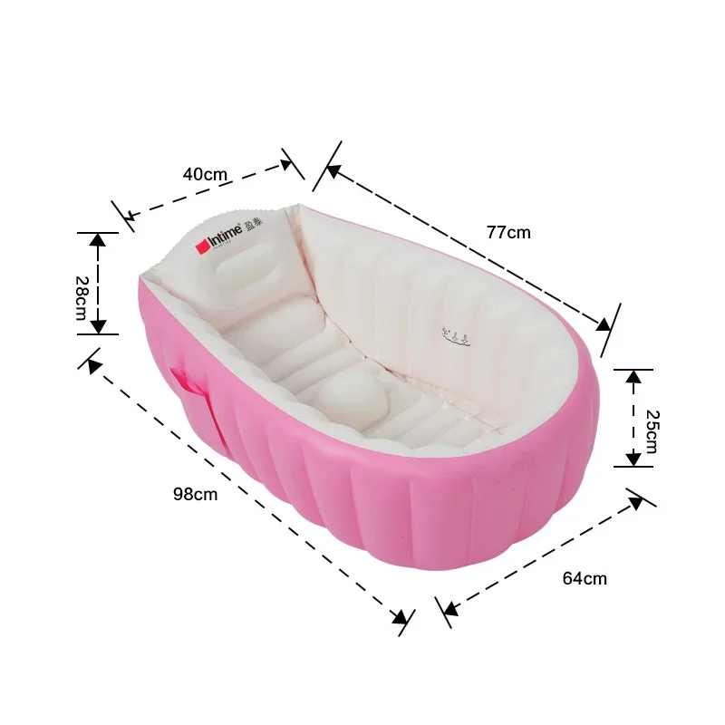 Portable bathtub inflatable Children bath tub bottom Cushion winner keep warm folding Baby Bathroom Use baby bath tub