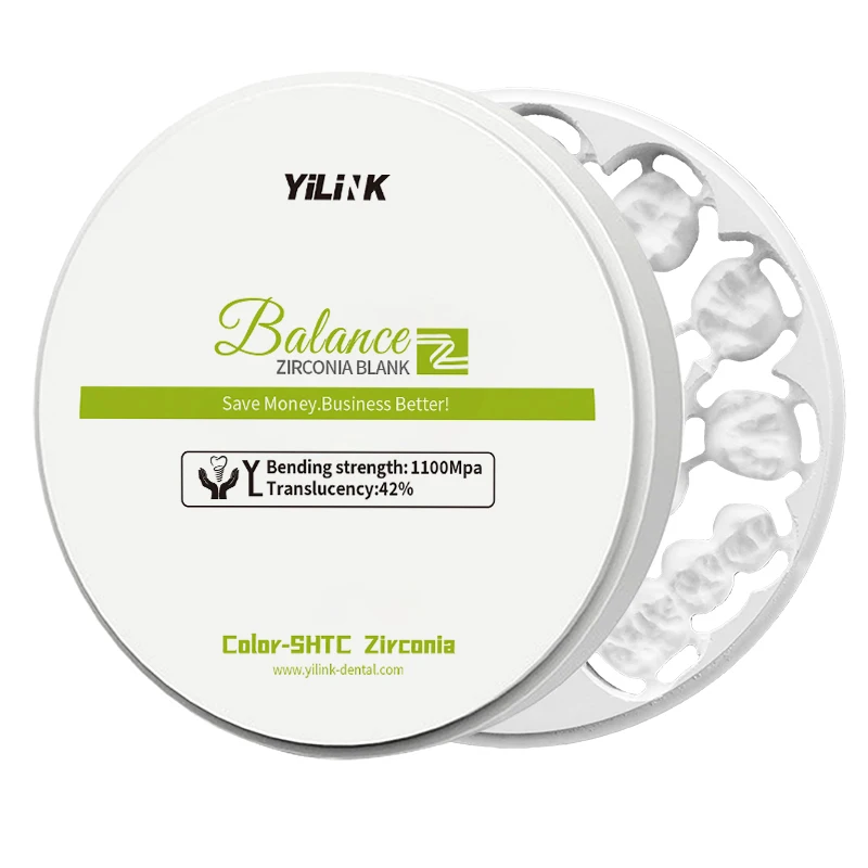 Cor de yilink-shtc pre-sombreado espessura 20mm vita16 do bloco da zircônia dental cores para o sistema aberto do cad/cam do laboratório dental