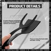 2 in 1 Grip Flip Spatula Clamp Egg Pancake Fish French Toast Omelette Making Non Stick Home Kitchen Cooking Turner Tool 5
