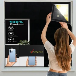 Portable Waterproof Blackout Curtains - 180X180cm (Black)