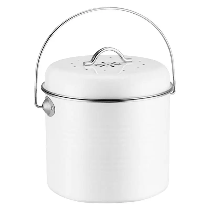 

Stainless Steel Compost Bin Countertop Compost Bin With Lid Food Recycling Bucket With Deodorant Layer Kitchen Waste Bucket