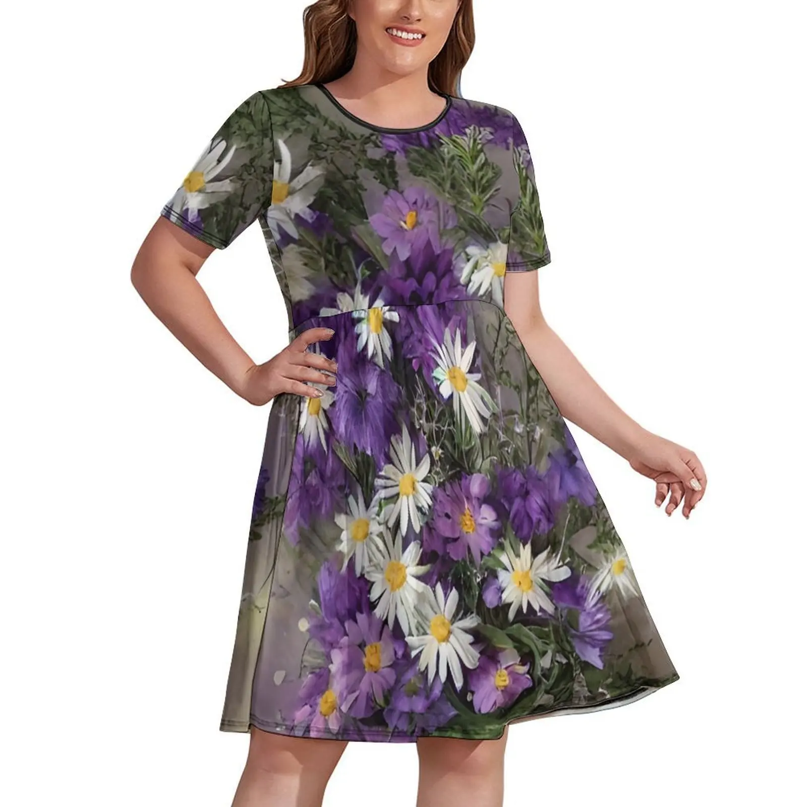 

Purple Floral Dress women's summer jumpsuit sexy dress elegant party dress for women 2024 women evening