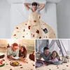 Ochine Tortilla Wrap Blanket, Soft Round Throw Blanket for Warm or Decoration, Novelty Funny Realistic Food Blankets for Adults 5