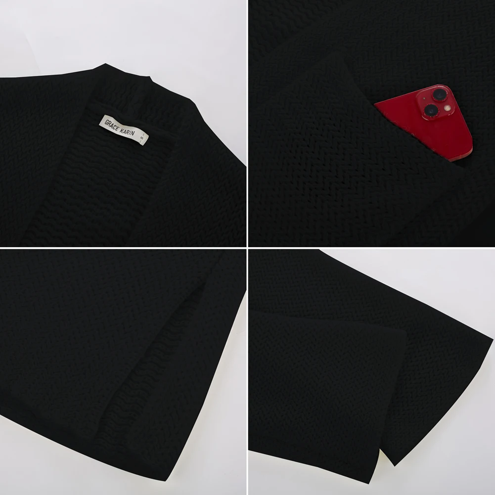 GK 여성용 가디건 스웨터, 캐주얼 질감 용수철, 긴팔 니트웨어, 어깨 무릎 길이 스웨터, 가을 패션