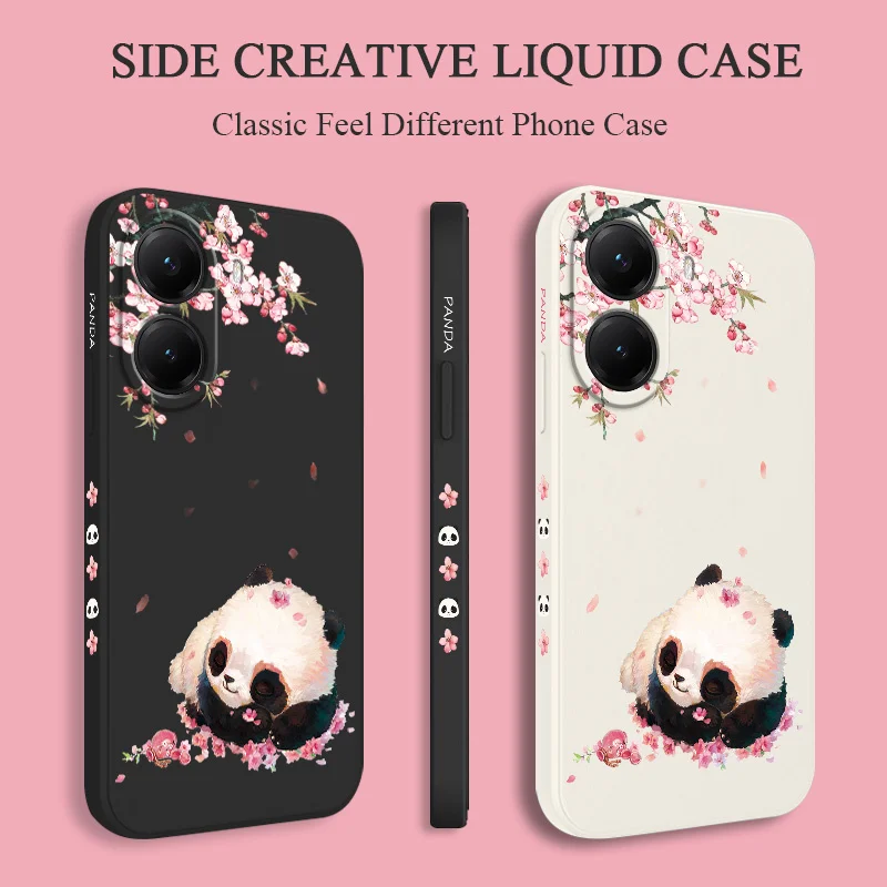 Floral Panda Silicone Soft Phone Case