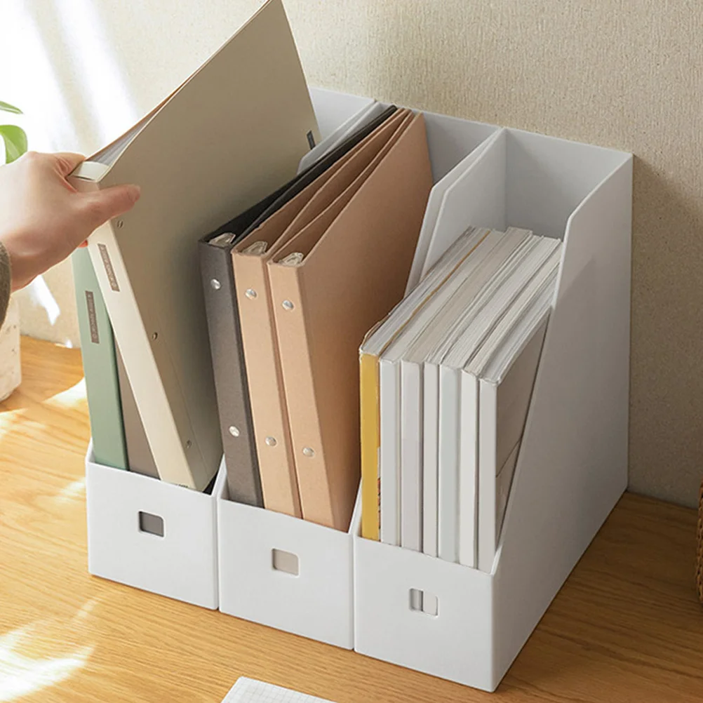 Storage Box 3Pcs Office Desktop Document Organizer Magazine Holder Book Holder