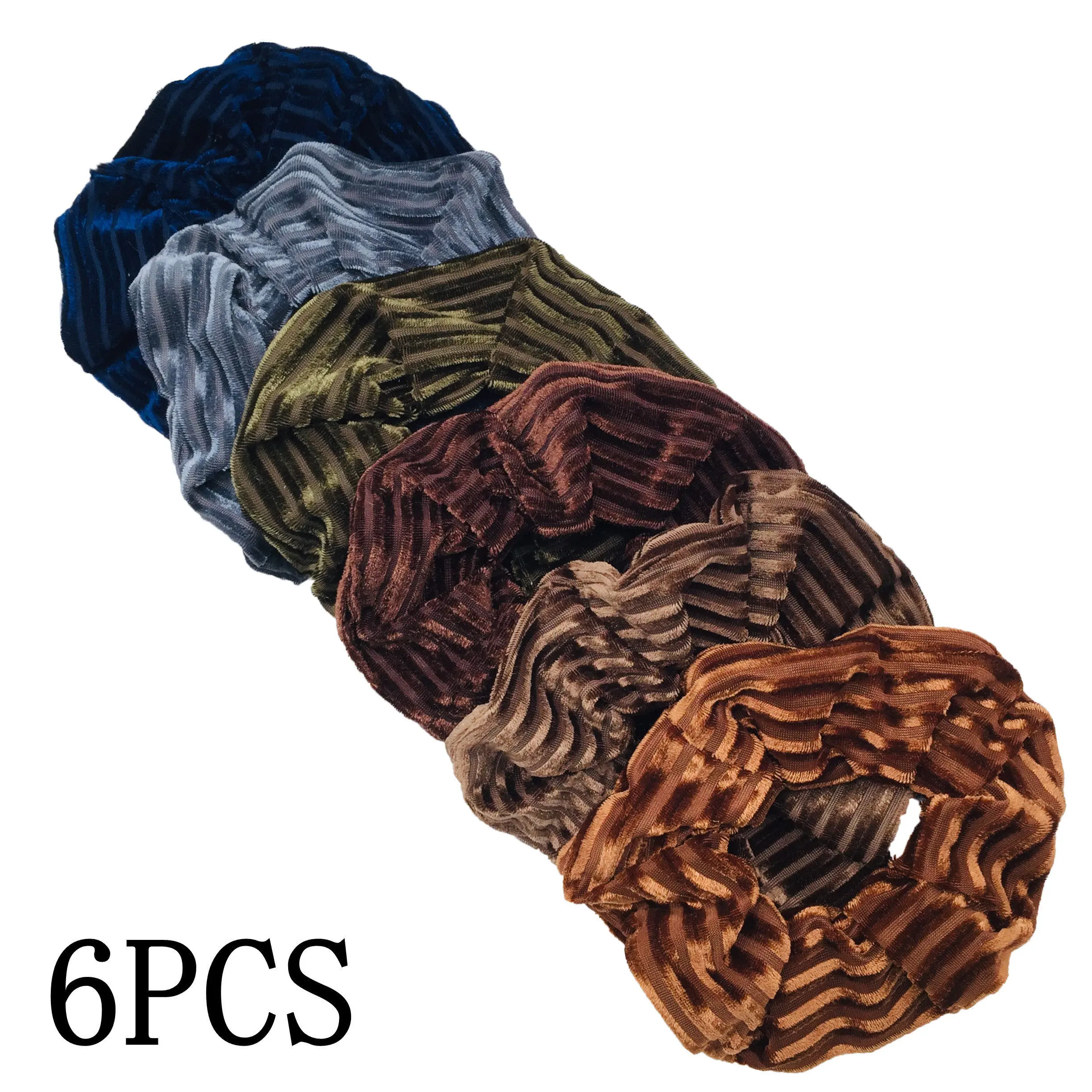 Velvet and Tie Dye Scrunchies Hair Accessories Set