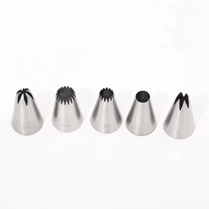 Cake Decorating Tip Set Cake Icing Nozzles Baking Nozzle Set Cake Decorating Nozzle Set Baking Supplies 5pc Piping Nozzle Cream Cake Cupcake Drop Flower Rose Pastry Nozzles Cookies Baking Tools Decorating Tips#1M 2D 2A 4B D66