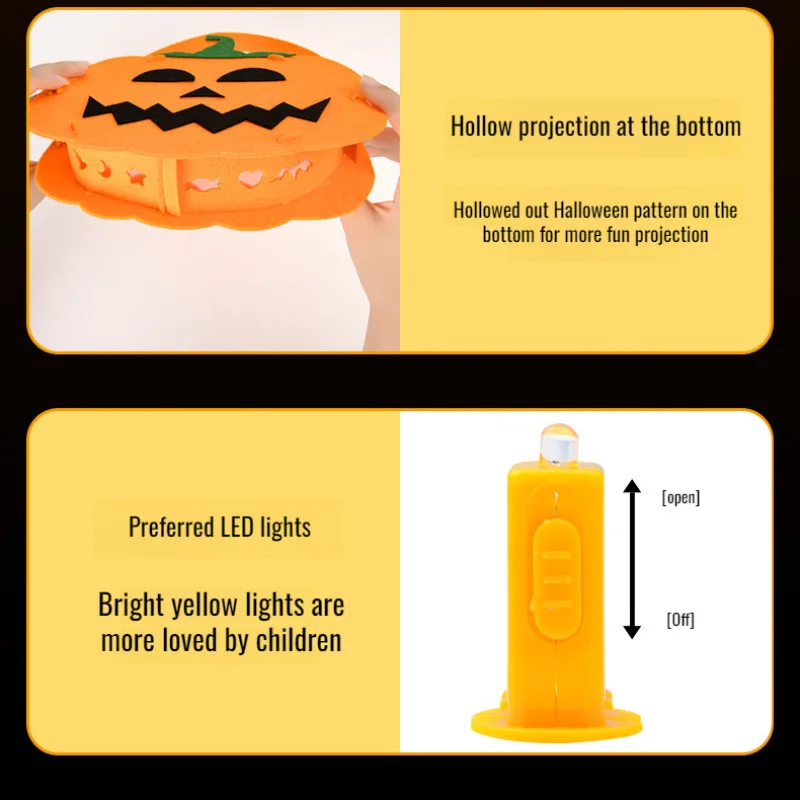 Halloween portable luminous pumpkin lantern material package kindergarten decoration pumpkin lantern