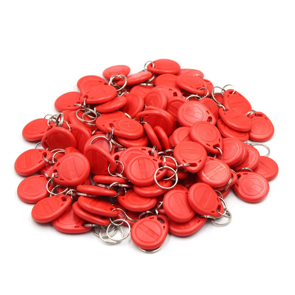 100pcs Waterproof RFID Keyfob Access Control Smart ID Keychain