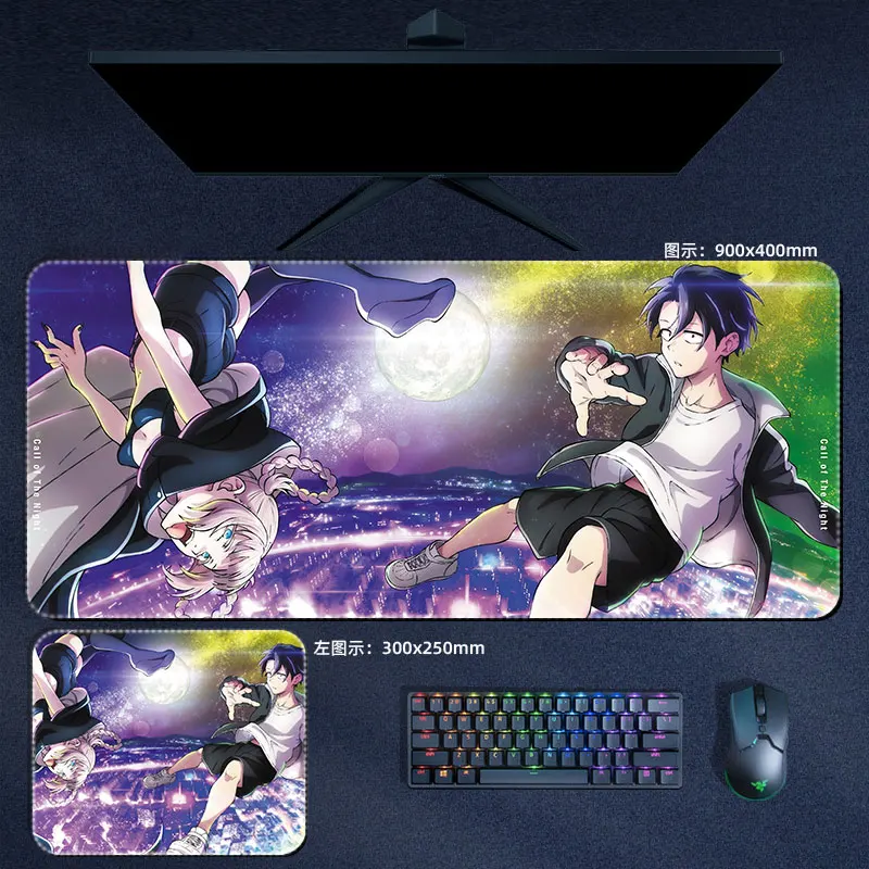 CALL OF THE NIGHT Yofukashi no Uta Glowing mouse & mouse pad set anime  Limited B