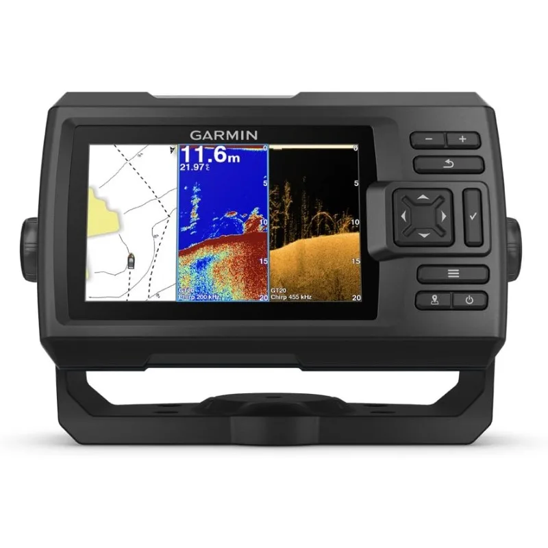 

Garmin 010-01872-00 STRIKER 5CV с датчиком, 5-дюймовый GPS-эхолот, традиционный сканирующий гидролокатор CHIRP и ClearVu