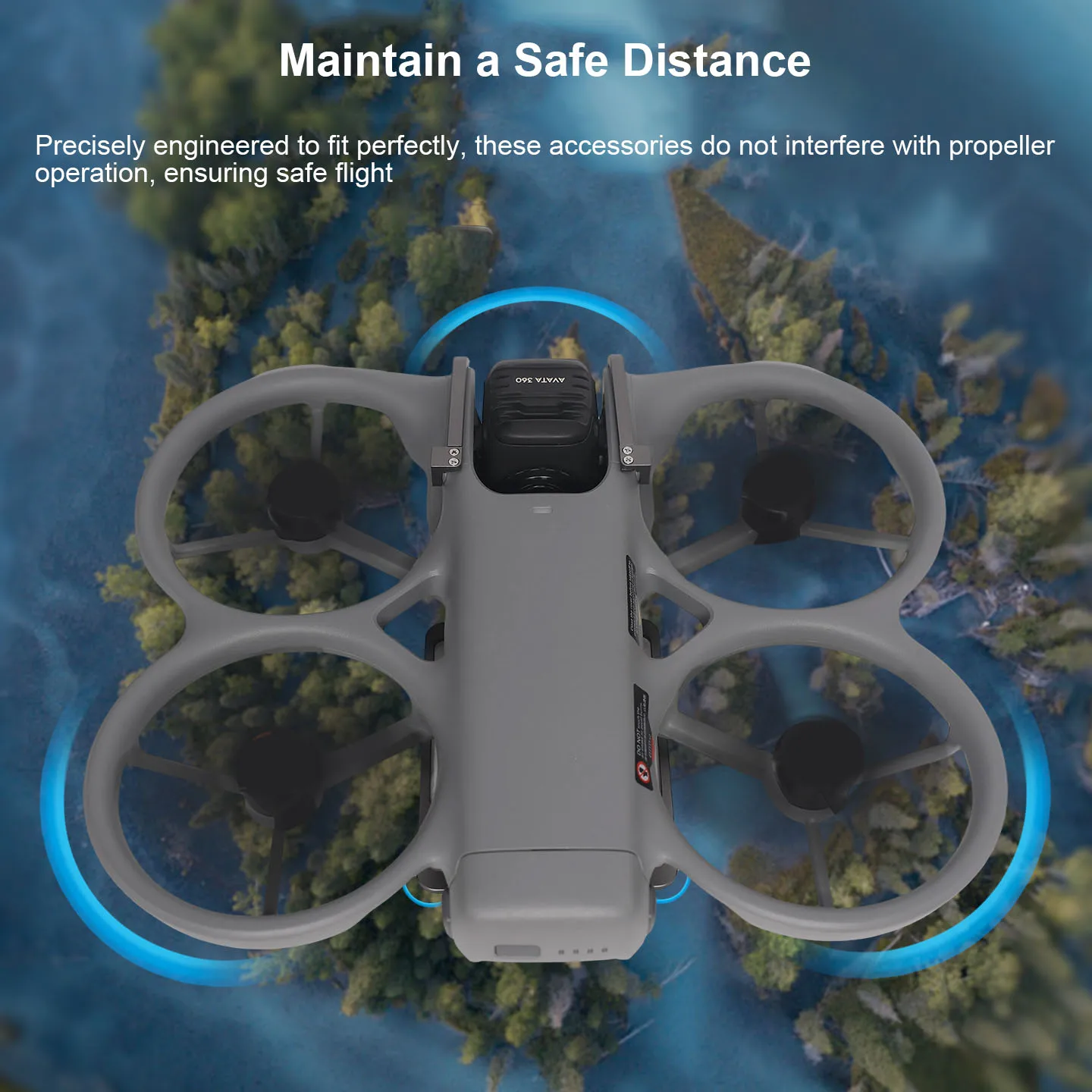 DJI Avata 360 알루미늄 합금 바닥 플레이트 짐벌 커버 보호 액세서리 안전 거리 유지로 전체 파노라마 뷰 유지
