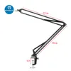 Extendable Recording Microphone Holder Microscope camera Suspension Boom Scissor Arm Stand Holder Mic Clip for Video Live Webcam 5