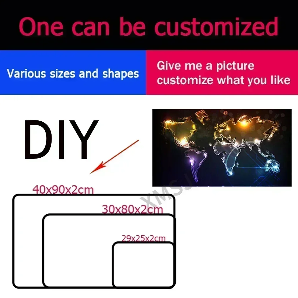 DIY Custom RGB Mouse Pad Anime Logo Gaming LED PC Gamer Accessories Color Glow Custom Personalized Mousepad Desk Mat gaming mousepad,mouse pad,computer desk mat