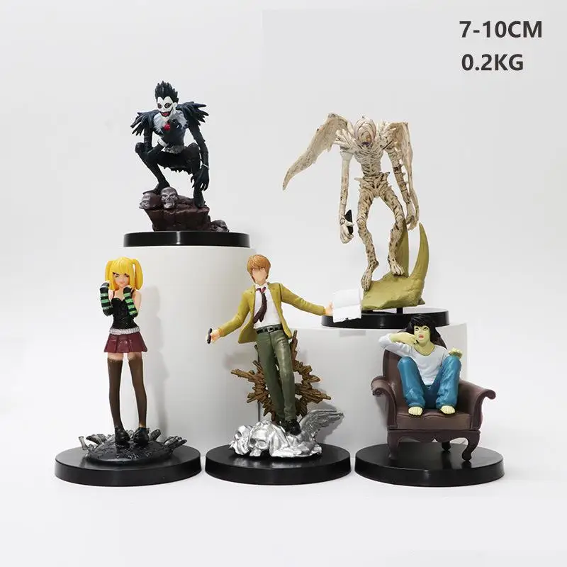 5 Pcs/Set DEATH NOTE 7-10cm Figure L·Lawliet Ryuk Rem Nate River