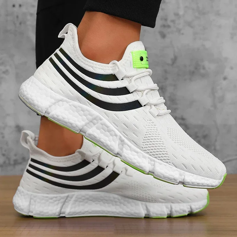 Mens Breathable Platform Sneakers - Comfortable Summer Running  Walking Shoes