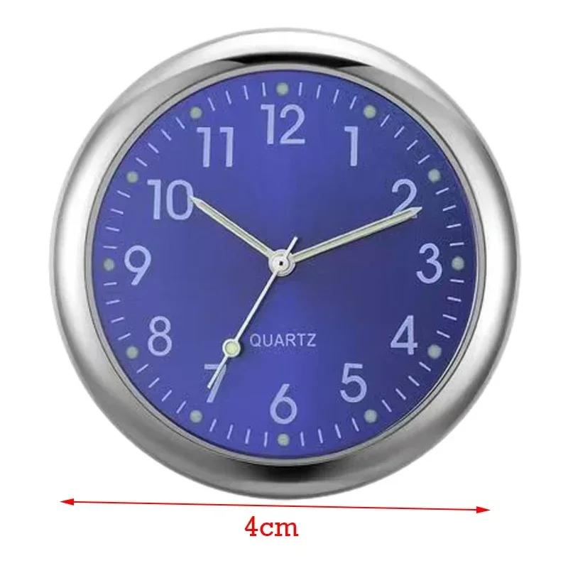 Mini Car Clock Air Outlet Dashboard Clock 40mm Alloy Luminous Clock Auto Digital Electronic Watch Quartz Clocks Automobile Interior Decor Accessories