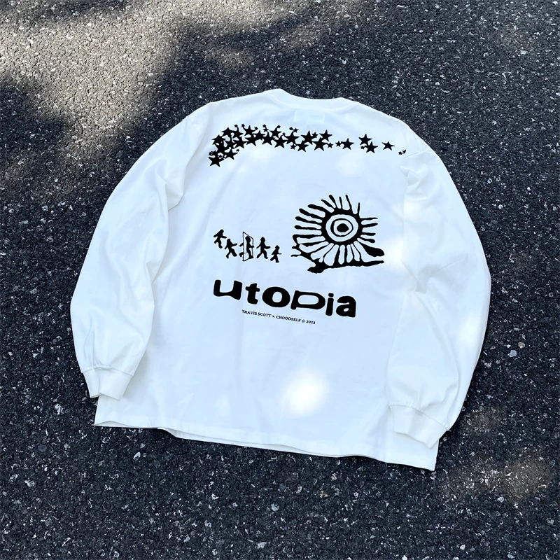 

Heavy Fabric Washed T Shirt High Street Long Sleeve Four Seasons Sweatshirts Men Women Top Quality Unisex T-Shirt Streetwear