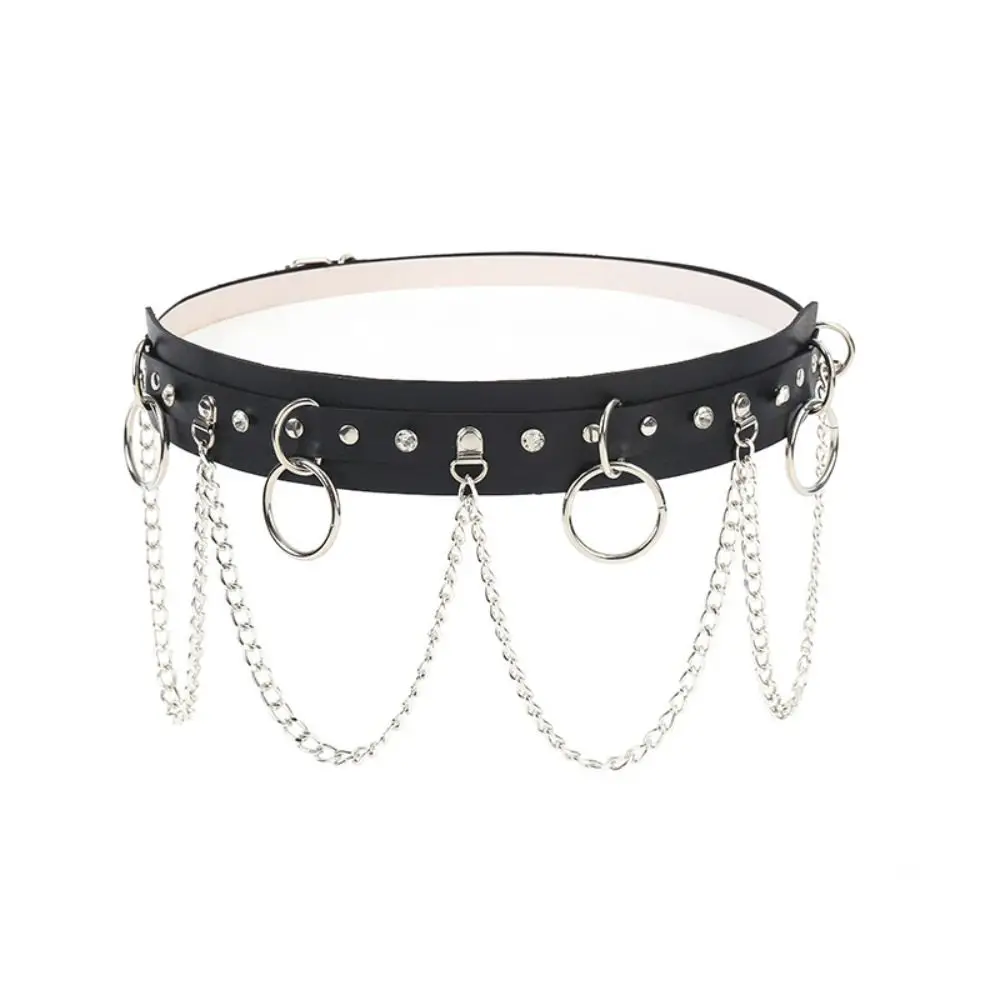 

Adjustable Apparel Accessories Hiphop Body Harness Waist Chain Gothic Leather Belt Adjustable Strap Punk Waistband