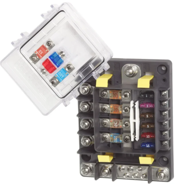 

SafetyHub 150 Fuse Block in-line MIDI AMI fuse for Car Marine RV Truck DC 12-32V ATO/ATC Fuse Blocks