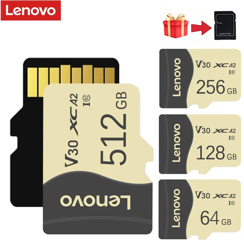 Originale Lenovo Sd 128Gb Micro Tf Mini Sd Card 256Gb 512Gb 64Gb Tf Memory Flash Card 32Gb 16Gb 8Gb Per Telefono/Computer/Fotocamera