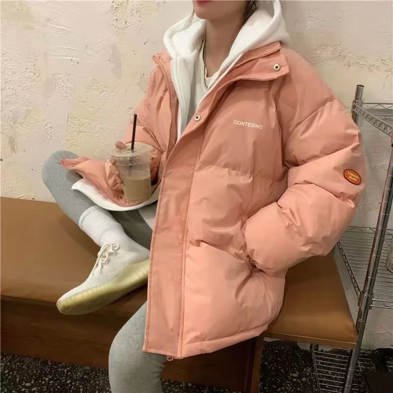 2023 Women's Winter Down Cotton Jacket 2025 New Korean Loose Fashion Short Female Hooded Thick Parkas Overcoat