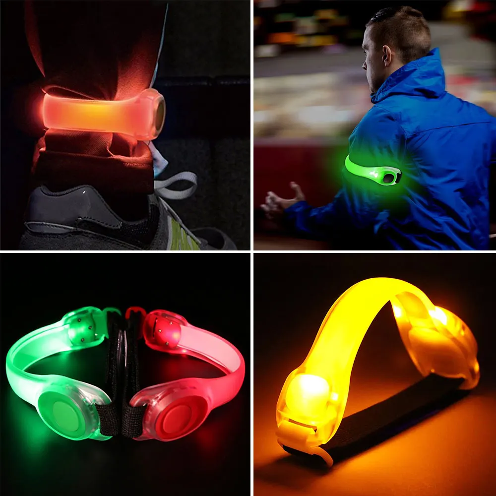 Lampe de poche de sécurité à clipser pour le cyclisme de nuit, lampe LED extérieure, feux de course de nuit, accessoires d'éclairage de vélo, étanche IPX6, 1PC