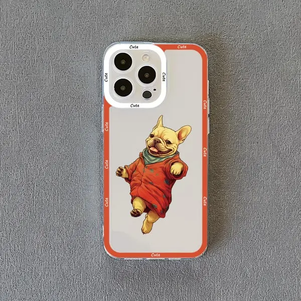 Dog Sea Wave Clear Transparent Phone Case Cover
