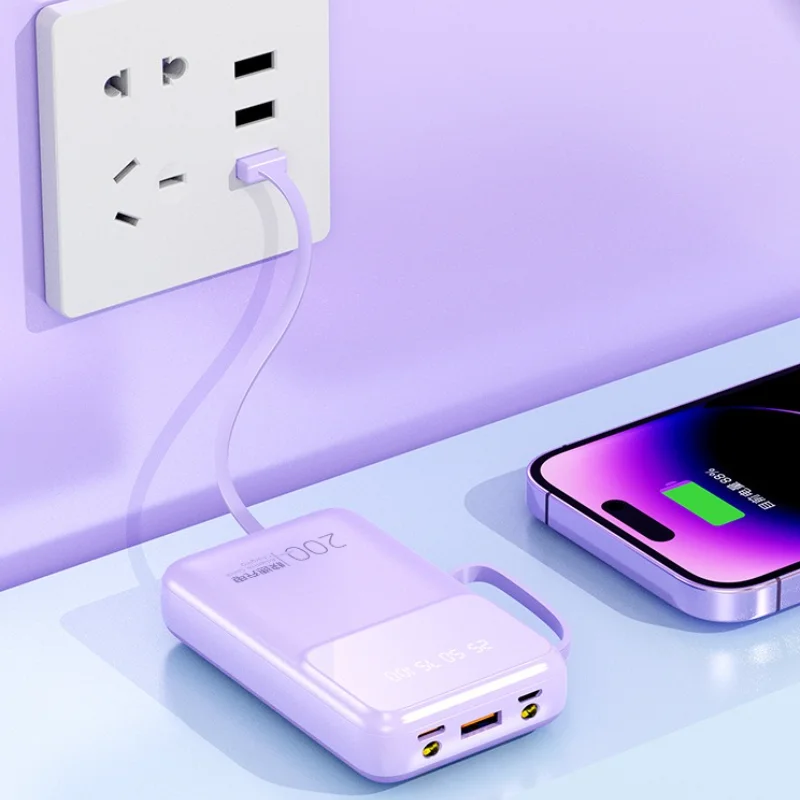 Batería externa portátil con carga rápida para iphone samsung xiaomi_voghion.com