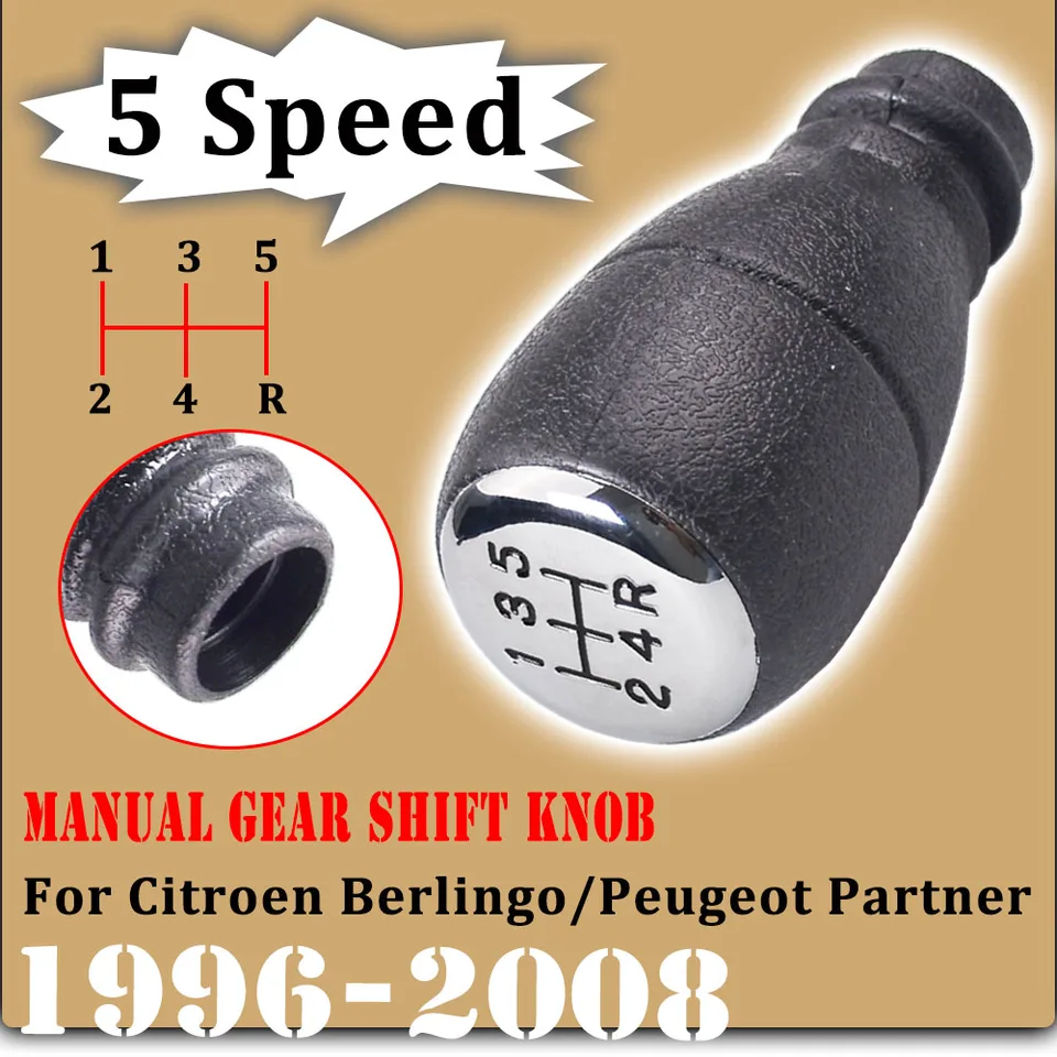 Pommeau De Levier De Vitesse 5 Vitesses Pour Berlingo/Partner 1996-2008 - Anti-poussière