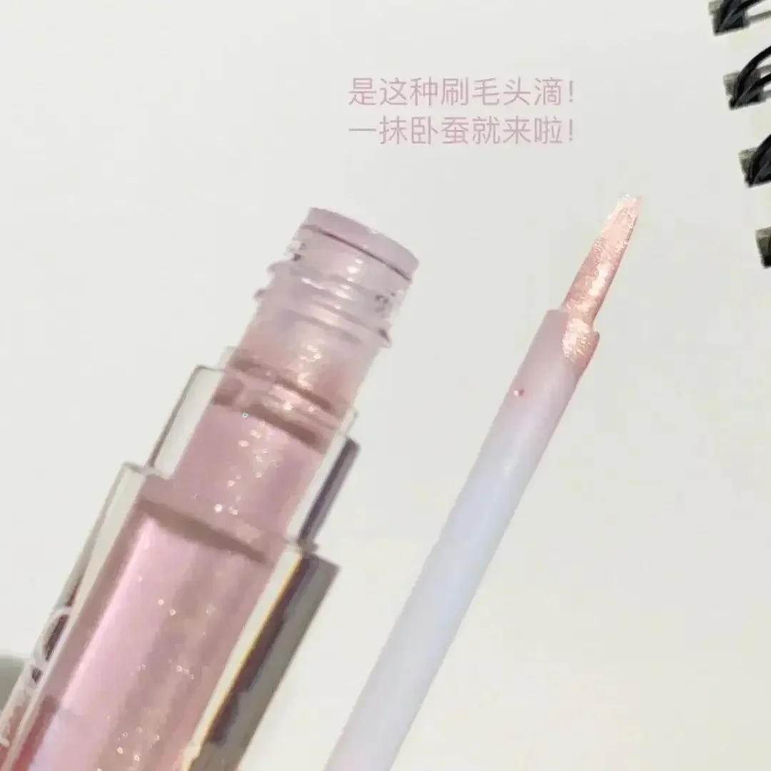 Eye Shadow Waterproof Pearlescent Eyeliner Lying Silkworm Cosmetic Liquid Eyeshadow Glitter Highlighter Cute Bear Sequin Glitter