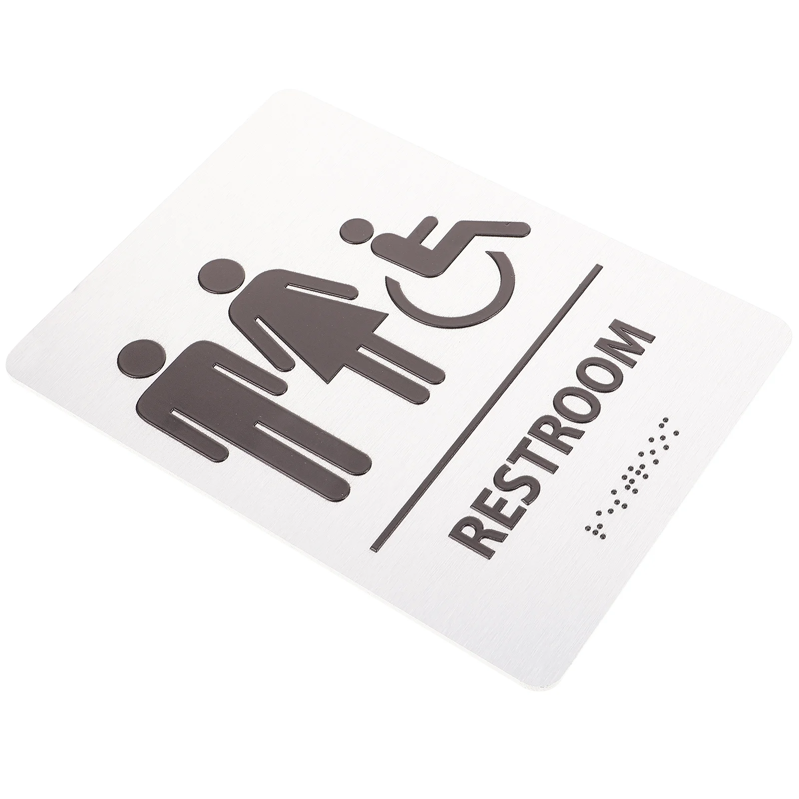 

Business Toilet Sign Acrylic Braille Signage The Office Bathroom Gender Neutral