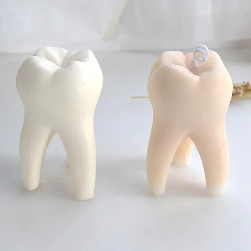 Teeth Shape Mold Creative Teeth Silicone Candle Mold Simulation Teeth Aromatherapy Gypsum Soap Baking Mould Art Party Ornament