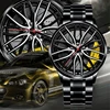 Fashion Mens Luxury Watches Sports Car Watches Sport Rim Hub Wheel Wristwatch Car Quartz Men's Watches Creative Watch 5