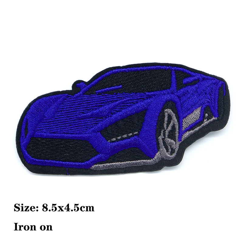 Cartoon Decorative Patch Lamborghini Blue Red Cars icon