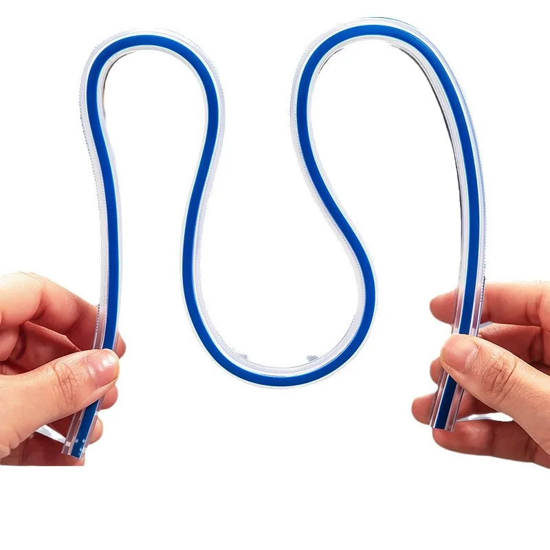 유연한 영어 및 메트릭 체중계 규칙, 엔지니어링 드래프팅 드로잉 바느질 도구, 곡선 눈금자, 30 cm, 40 cm, 50/60 cm