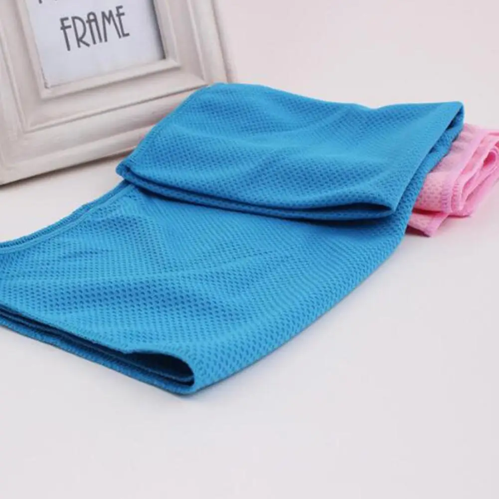 Bamboo Fiber Summer Cooling    Towel 90*30cm Quick Dry Running Work Out Gym Chilly Pad