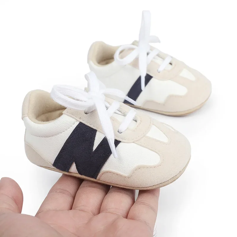 Baby Shoes Canvas Sneakers Sneakers Shoes Newborn Baby Sneakers Letter Patchwork Baby Casual Shoes Anti-slip Hundred Toddler Boys Girls Shoes 0-18 Months